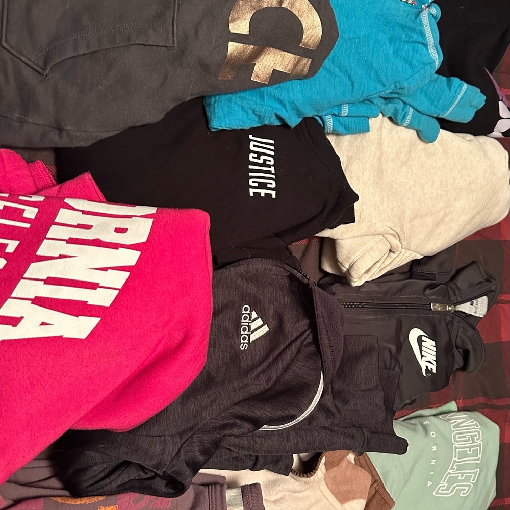 Lot of 11 hoodies/sweatshirts size 7/8